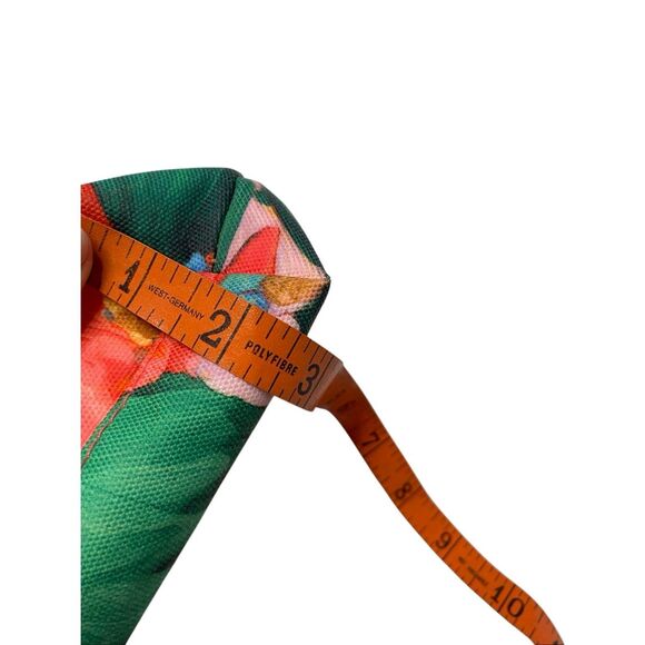 Lulu DK for Clinique Floral Canvas Makeup Bag Green Pink Red Cosmetic Pouch - Picture 6 of 7